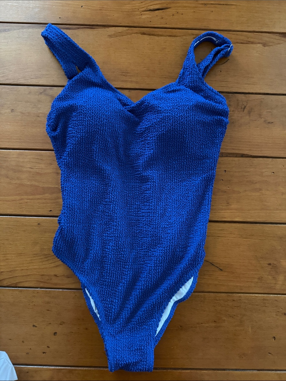 Women’s Blue Textured One-Piece Swimsuit